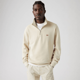 Levis Original Housemark Quarter-zip Pullover in Fog Cream
