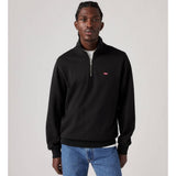 Levis Original Housemark Quarter-zip Pullover In Mineral Black