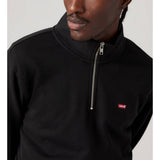 Levis Original Housemark Quarter-zip Pullover In Mineral Black