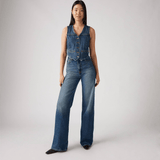 Levis Women's Ribcage Wide Leg Jeans in Polar Perimiter Blue 32L