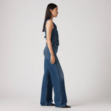 Levis Women's Ribcage Wide Leg Jeans in Polar Perimiter Blue 32L