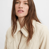 Levi's Sherpa Zip Slim Trucker in Almond Milk