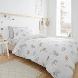 Little Bianca Fine Linens Bedding Zoo Animals Cotton Duvet Cover Set
