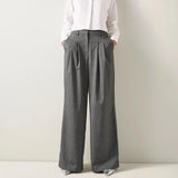 LK Bennett Liz Grey Wide Leg Trousers