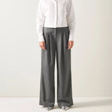 LK Bennett Liz Grey Wide Leg Trousers