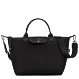 Le Pliage Energy L Handbag Black Recycled canvas in Black