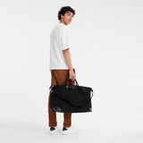 Longchamp Boxford XL Travel Bag In Recycled canvas Black
