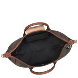 Longchamp Boxford Large Travel Bag In Recycled Canvas Brown