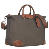 Longchamp Boxford Large Travel Bag In Recycled Canvas Brown