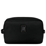 Longchamp Boxford Toiletry Case Recycled Canvas in Black