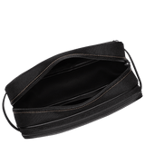 Longchamp Boxford Toiletry Case Recycled Canvas in Black