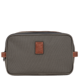 Longchamp Boxford Toiletry case in Brown Recycled canvas