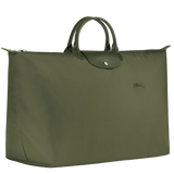 Longchamp Le Pliage Original M Travel Bag Recycled Canvas in Forest Green