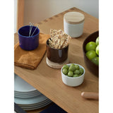 LSA Collective Pot & Ash Lid H8.5cm In Mocha