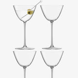 LSA International Borough Martini Glass 195ml Set of 4