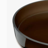 LSA Collective Low Glass Bowl Dia:35cm In Mocha