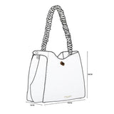 Luella Grey Adriana Woven Handle Hobo In White