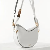 Luella Grey Cora Saddle Crossbody In White