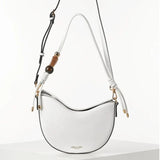 Luella Grey Cora Saddle Crossbody In White