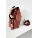 Luella Grey Demi Beaded Handle Crossbody Tote In Posy