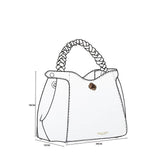 Luella Grey Kate Woven Handle Crossbody In White