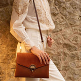 Luella Grey Peta Chain Handle Crossbody In Conker