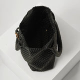 Luella Grey Saskia Black Large Woven Tote in Black