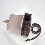 Venetia Chocolate Saddle Crossbody In Chcolate