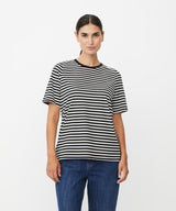 Masai Brynoi Jersey Top In Striped Black White