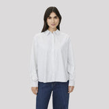 Masai Maisavora Embroidered Stripe Shirt In Navy Stripe