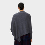 Masai Oversized Knitted Wool Poncho In Grey