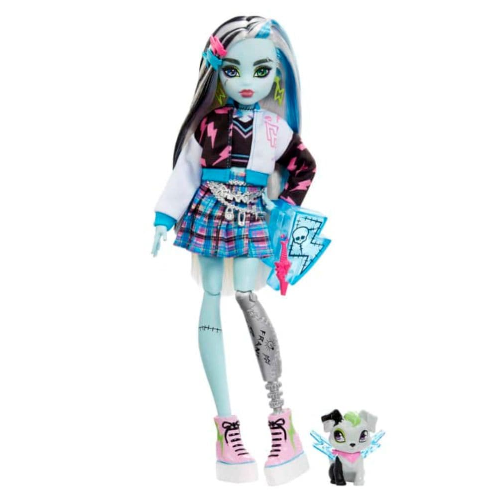 jogger Halloween Vlak Monster High Frankie Stein Doll with Pet, Blue and Black Streaked Hair –  Elys Wimbledon