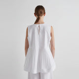MEIMEIJ Blusa Con Plisse Al Fondo In White