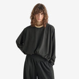 MeiMeij Balloon Blouse In Black