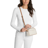 Jet Set Small Signature Logo Camera Crossbody Bag In Vanilla Acorn