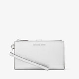 Michael Kors Adele Metallic Leather Smartphone Wallet Silver