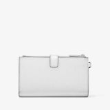 Michael Kors Adele Metallic Leather Smartphone Wallet Silver