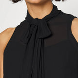 Michael Kors Bow Blouse Button Down, Black
