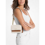 Michael Kors Claire Small Signature Logo Crossbody Bag In Vanilla/Acorn