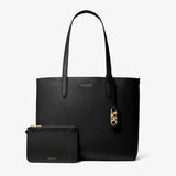 Michael Kors Eliza Extra-Large Pebbled Leather Reversible Tote Bag in Black