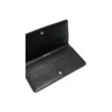 Michael Kors Empire Long Slim Snap Wallet With Card Slots In Black