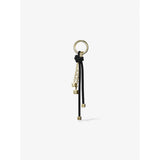 Michael Kors Gold-Tone and Speckled Cord Bag Charm In Black
