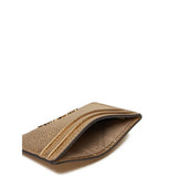 Michael Kors Jet Set Card Holder In Pale Gold