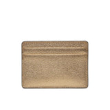 Michael Kors Jet Set Card Holder In Pale Gold