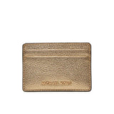 Michael Kors Jet Set Card Holder In Pale Gold