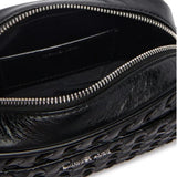 Michael Kors Jet Set Xbody In Black Circle Weave