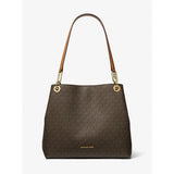 Michael Kors Kensington Large Signature Logo Tote Bag In Brn/Acorn