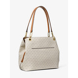 Michael Kors Kensington Large Signature Logo Tote Bag In Vanilla/Acrn