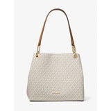 Michael Kors Kensington Large Signature Logo Tote Bag In Vanilla/Acrn
