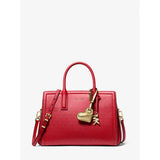 Michael Kors Metallic Puffy Heart Leather Bag Charm In Gold